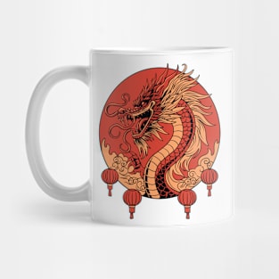 Red Chinese Dragon Mug